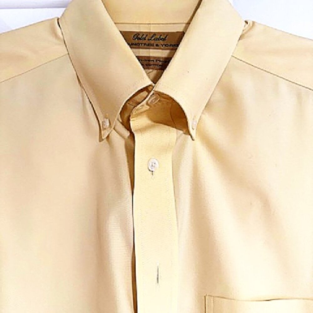 Roundtree & Yorke Gold Label Pinpoint Cotton Dress Shirt - Picture 4 of 8